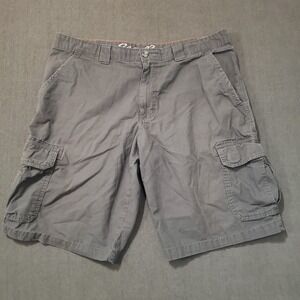 Eddie Bauer Cargo Shorts Mens Size 36 Cotton Gray